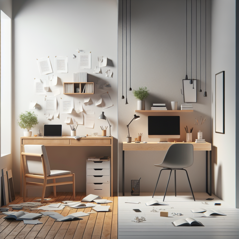 Wall-Mounted Desks: Save Floor Space